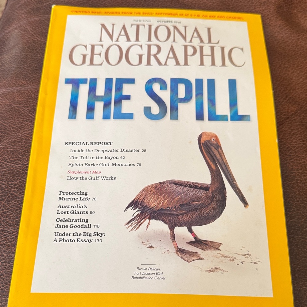National Geographic Yellow and Blue Cover - The Spill Edition